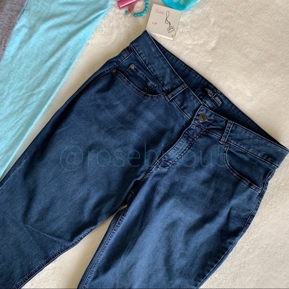 👖🆕{LEE RIDERS} Dark Denim MidRise Slim Straight - Picture 4 of 7